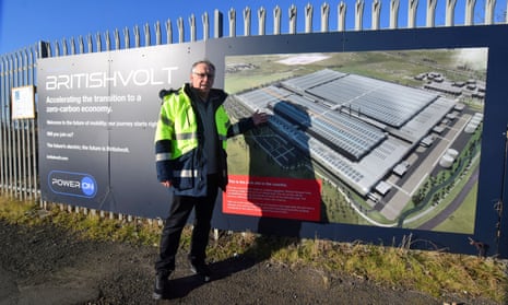 Britishvolt executive chairman Peter Rolton at the site of the company's planned battery plant in Blyth in January.