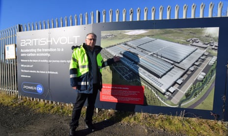 Peter Rolton, executive chairman of electric vehicle battery startup Britishvolt, at the company’s large planned battery plant in Blyth.