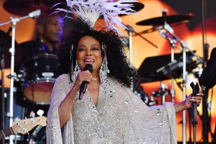 Diana Ross performs on the Pyramid stage during day five of Glastonbury festival at Worthy Farm in 2022.