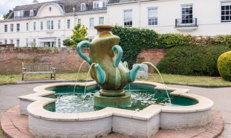 Richard Rome’s Millennium Fountain in Cannizaro Park, Wimbledon, south-west London. It is known as the picnic teapot by visitors.