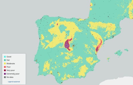 Air quality monitoring service by the European Environment Agency.