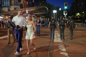 FBI agents patrol the Navy Yard neighborhood.