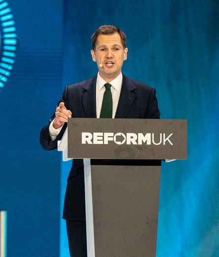 Reform MP Robert Jenrick addresses the conference