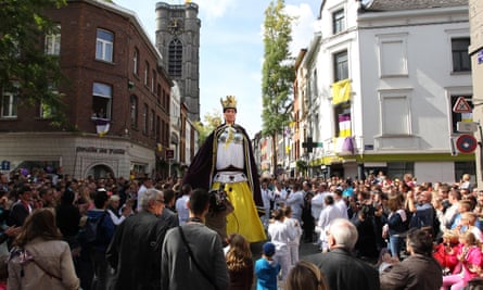 The parade of giants in Ath, Belgium