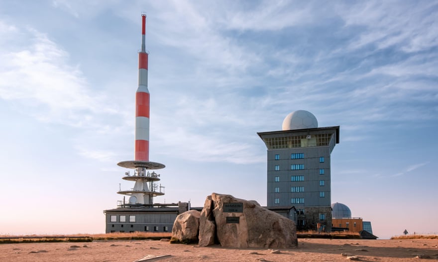 The summit and transmitters of the Brocken in eastern Germany.