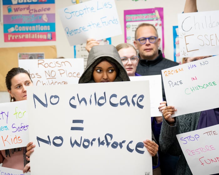 Civil rights groups sue Trump administration over childcare funding restrictions