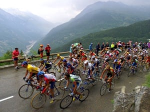 Lance Armstrong in the yellow jersey during his first Tour de France victory in 1999.