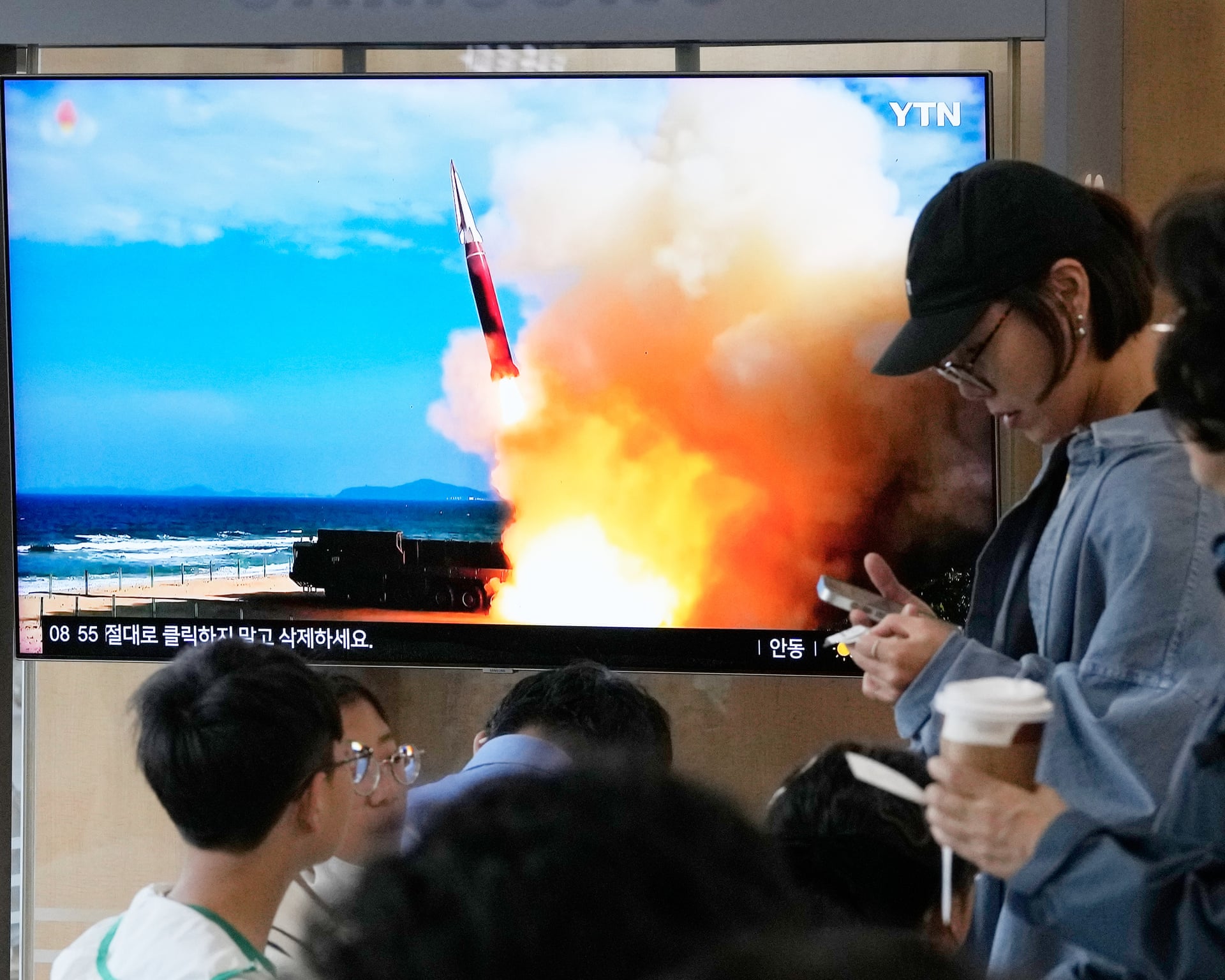 Photo: The Guardian North Korea fires ballistic missile toward sea, South Korea says