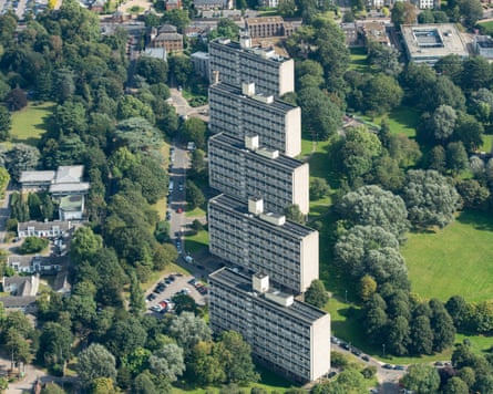 Alton West slab blocks surrounded by woodland