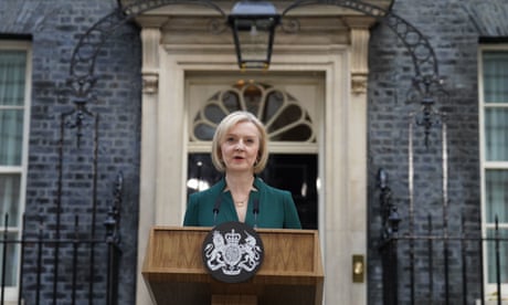 Liz Truss speaks outside 10 Downing Street