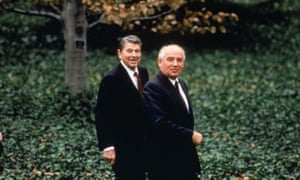 Mikhail Gorbachev with Ronald Reagan In the 1980s Donald Trump claimed that in one hour with Gorbachev he could end the cold war