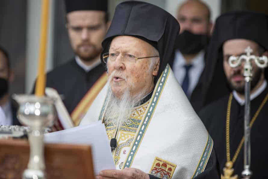 A file photo of Ecumenical Patriarch Bartholomew from late last year.