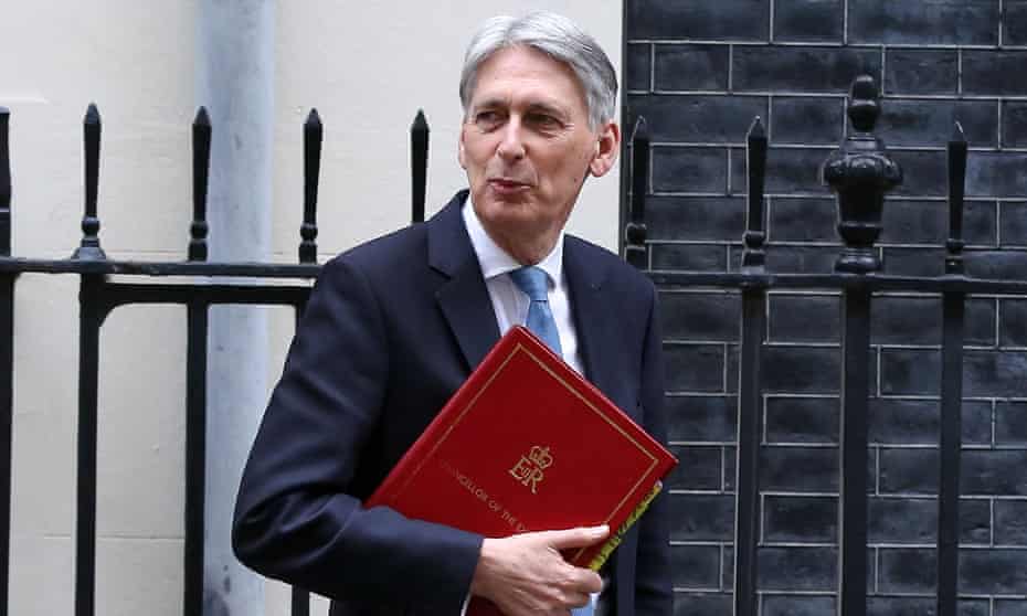 Philip Hammond en route to deliver the spring statement