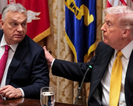 US president Donald Trump hosts a bilateral lunch with Hungary’s prime minister Viktor Orbán at the White House in Washington DC earlier this month.