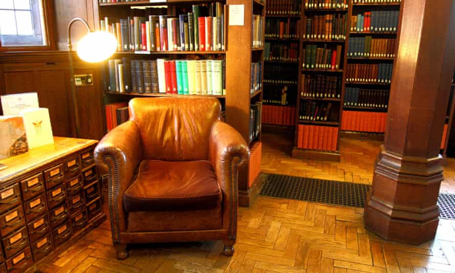 Leather armchair in Gladstone’s Library
