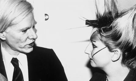 Jordan with Andy Warhol in 1977.