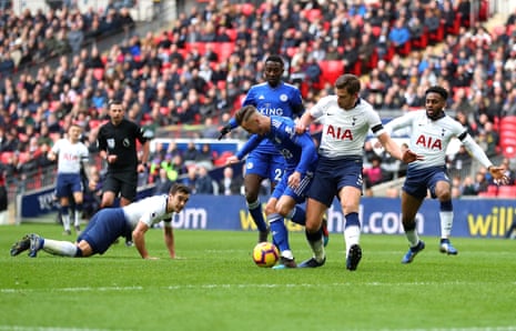 Vertonghen tackles Maddison, which leads to the penalty.