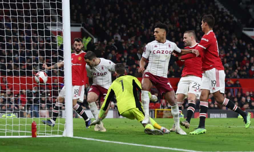 Danny Ings heads home from close range but his effort was ruled out for offside.