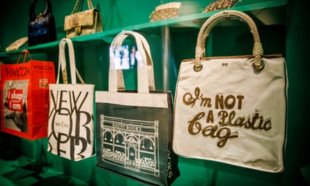 canvas bags for daunt books, the new yorker and one saying ‘i’m not a plastic bag’