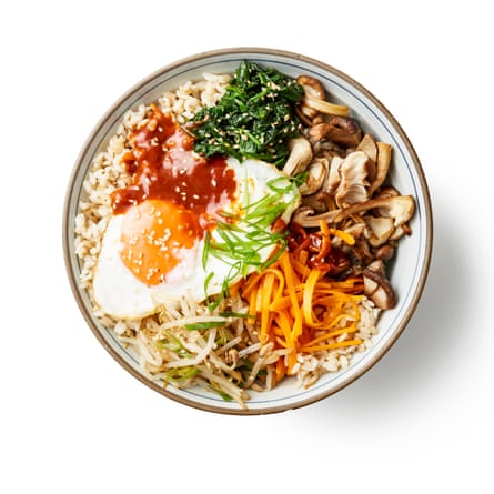 Finished bowl of bibimbap