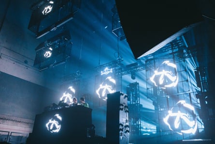 Aphex Twin performing at Red Bull Music festival.