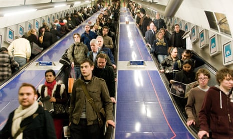 People on the London tube