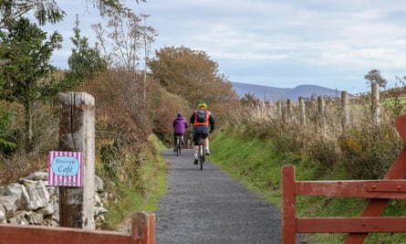 Cycling on the Great Western Greenway.
