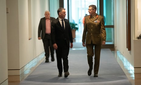 Richard Marles and General Angus Campbell in Canberra last year.