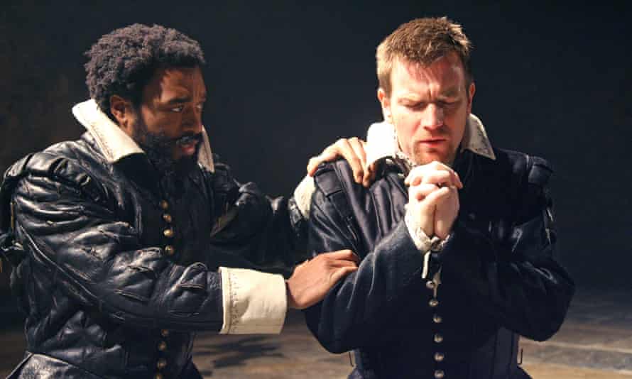 Chiwetel Ejiofor (Othello) and Ewan McGregor (Iago) in Othello, performed at sea in 19th-century America.