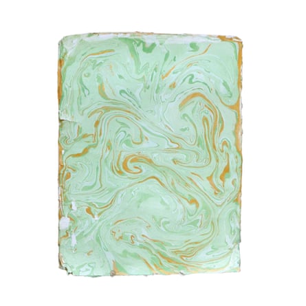 Cloth House Marbled Paper Mineral Green