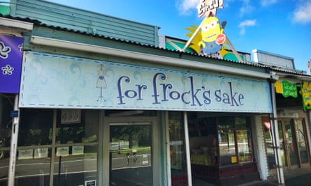 A closed-down clothing shop in Shannon on New Zealand’s North Island in January 2020