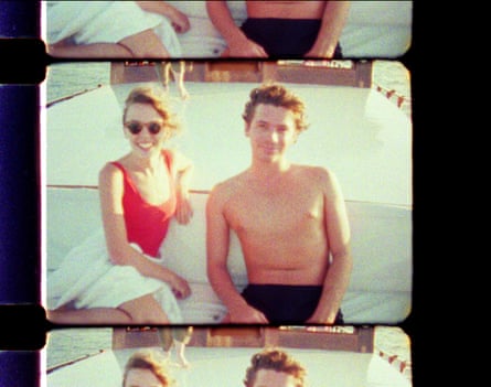 Kylie Minogue and Michael Hutchence on a yacht