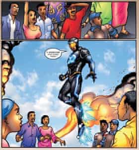 A panel of EXO, a superhero in Lagos.