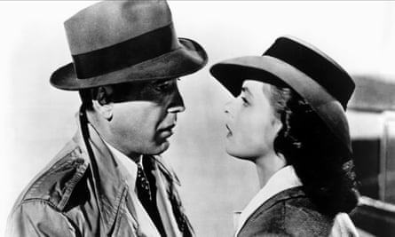 Humphrey Bogart and Ingrid Bergman in Casablanca.