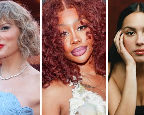 Taylor Swift, SZA and Olivia Rodrigo – three of the top nominees at 2024’s Grammy awards.