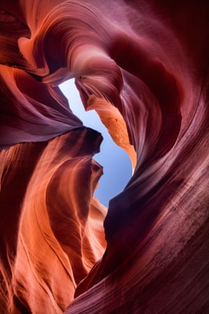 Inside Lower Antelope Canyon in Page, Arizona