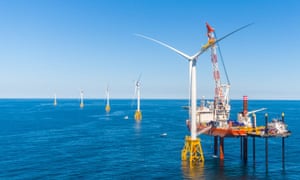 The Block Island wind farm in Rhode Island.