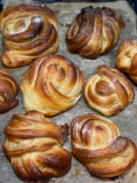 Bronte Aurell: melts the butter for her cardamom buns