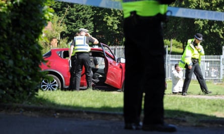 Police in Newcastle after a vehicle crashed into pedestrians outside Westgate sports centre.