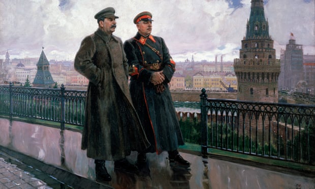 Joseph Stalin and Kliment Vorosholov in the Kremlin after the Rain, a 1938 painting by Aleksandr Gerasimov. Vorosholov was the worst marshal in the Soviet army.