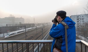Wang Wei on an overpass close to Beijing’s South Railway Station