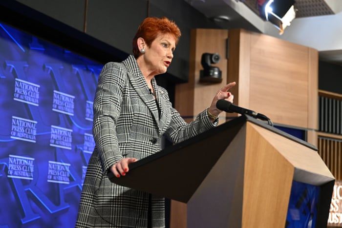 Pauline Hanson makes clear what a One Nation government would be like – it's an ugly picture | Pauline Hanson | The Guardian
