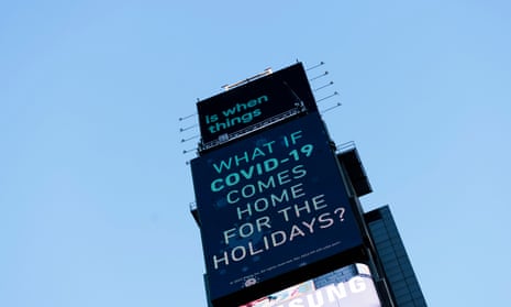 A billboard promotes Covid-19 vaccinations in Times Square in New York last month.