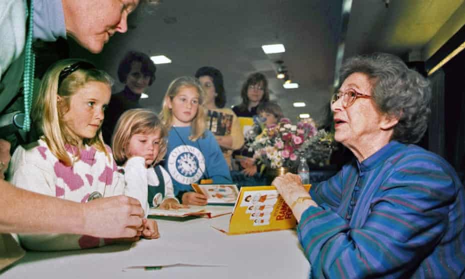 Beverly Cleary signs books at the Monterey Bay Book Festival in Monterey, California, in 1998.