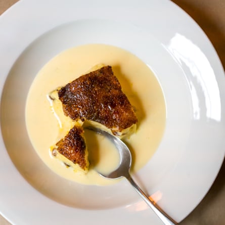 Christmas bread and butter pudding