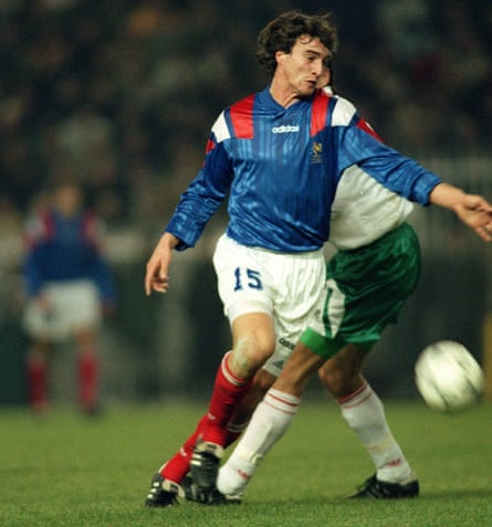 David Ginola during the defeat to Bulgaria.