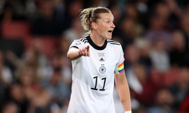 Alexandra Popp of Germany reacts during the semi-final against France.