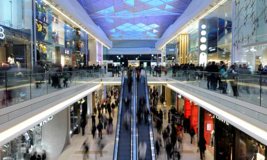 Westfield shopping centre, London.