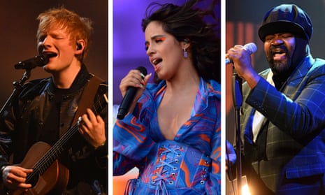 Ed Sheeran, Camila Cabello and Gregory Porter, three of the performers at Concert for Ukraine.