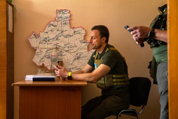 Deputy Prosecutor Roman Yerokhin at his desk in Prosecutor's Office Shevchenkove.